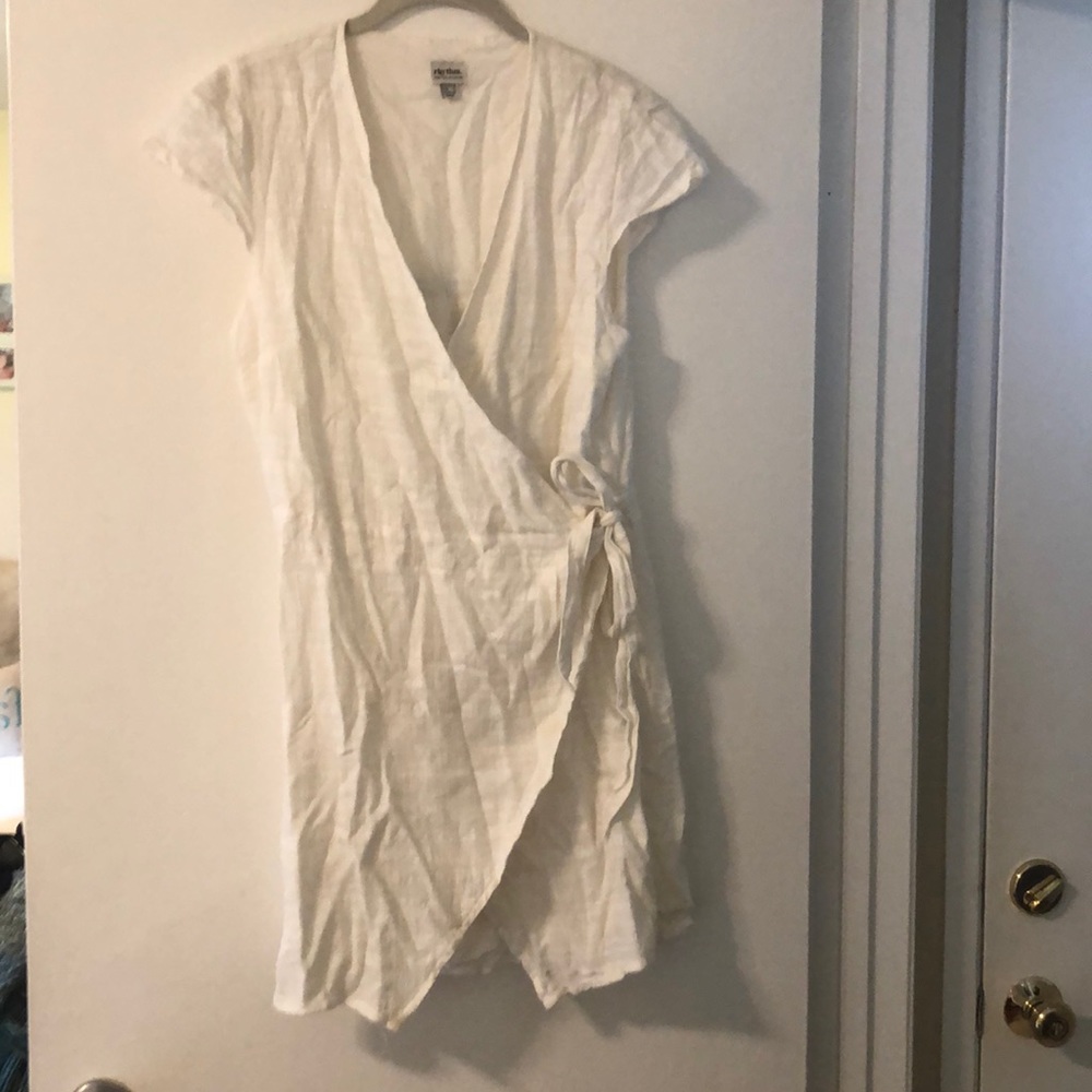 White wrap dress